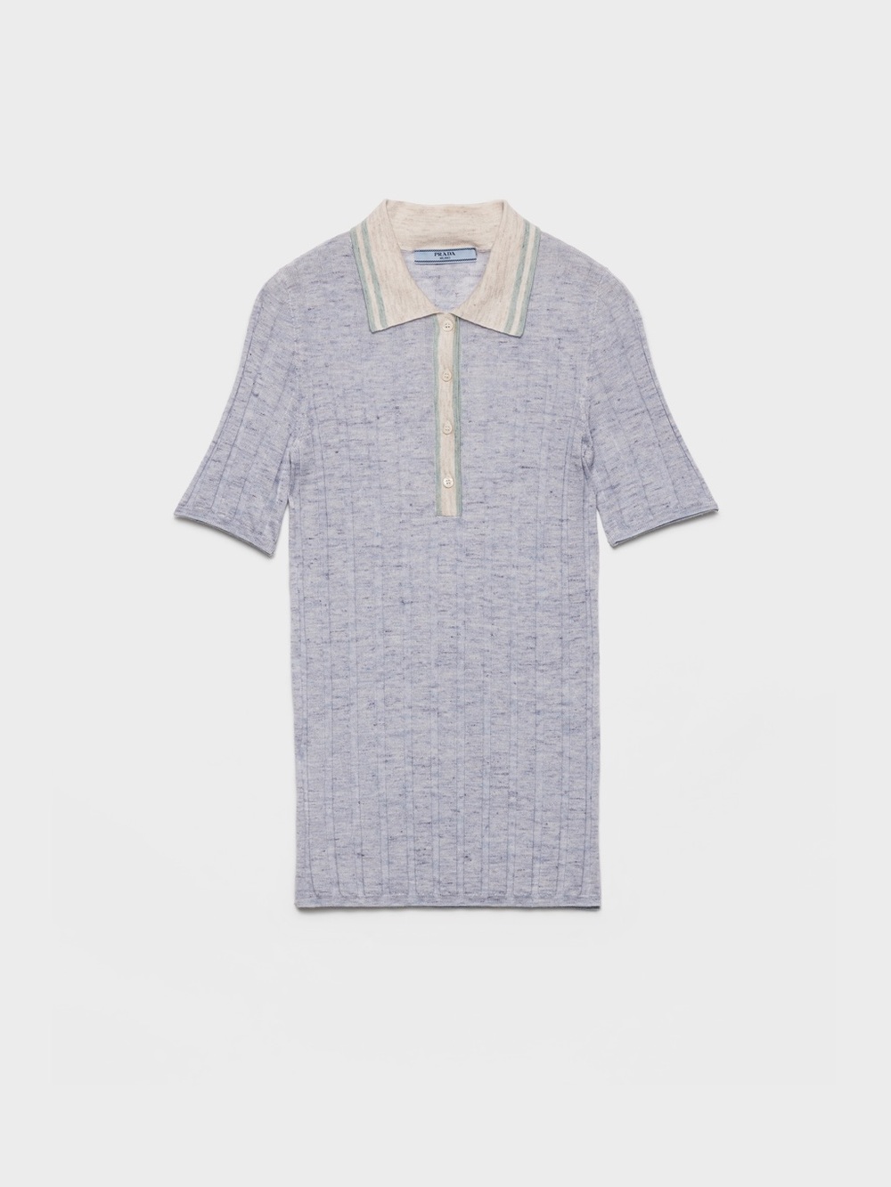Prada Cashmere, silk and linen polo sweater It38